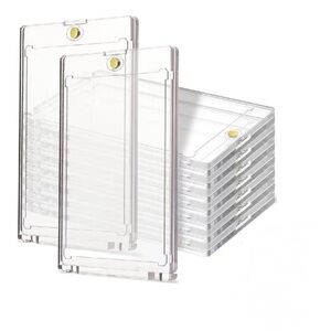 🔥10 Count 35pt Acrylic One-Touch Magnetic Card Holders for Collectible Cards